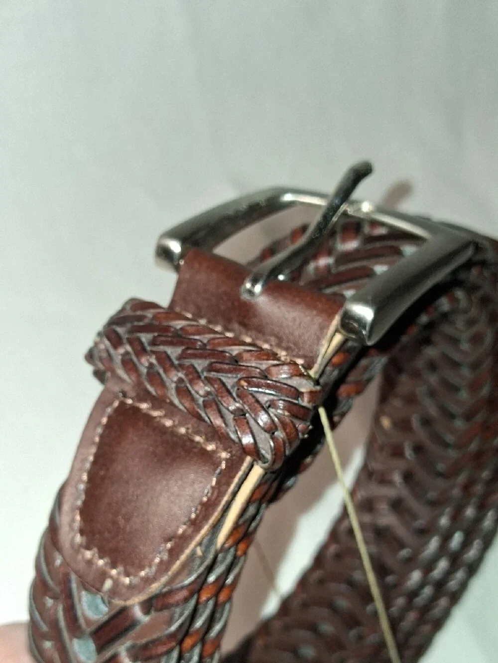 Braided Brown Men's Belt XXL Manmade Materials
